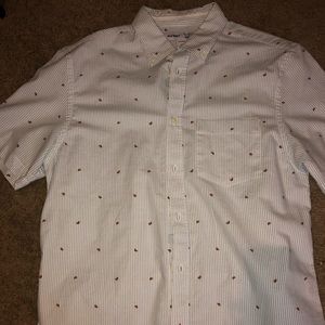 short sleeve men’s button up with watermelon’s